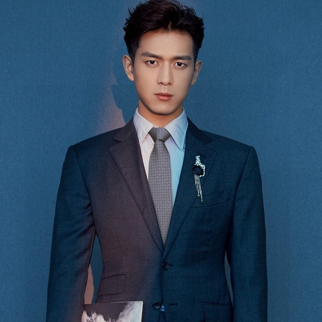 HE * braided pattern tie