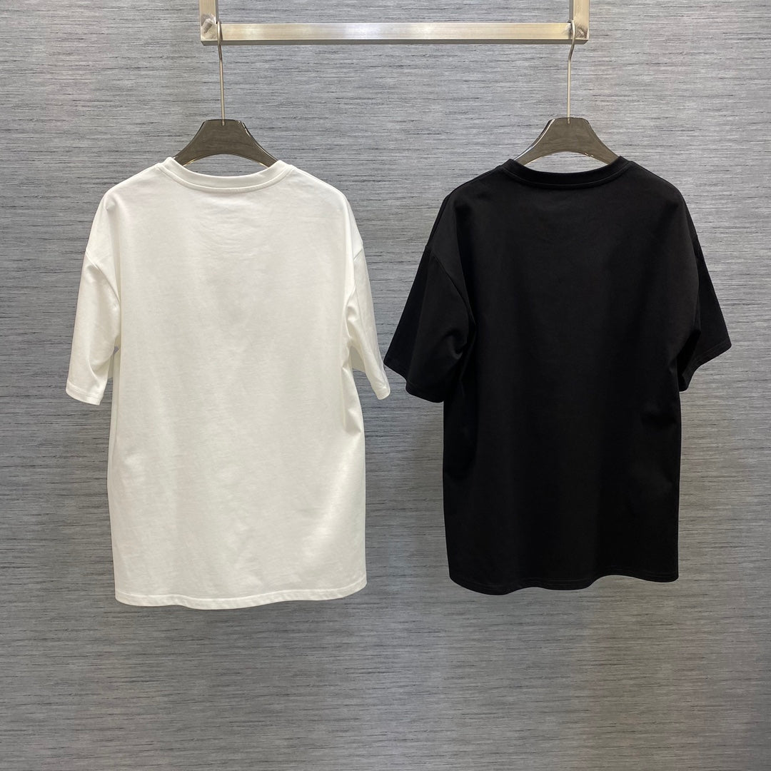 CH* embroidered crew neck T-shirt