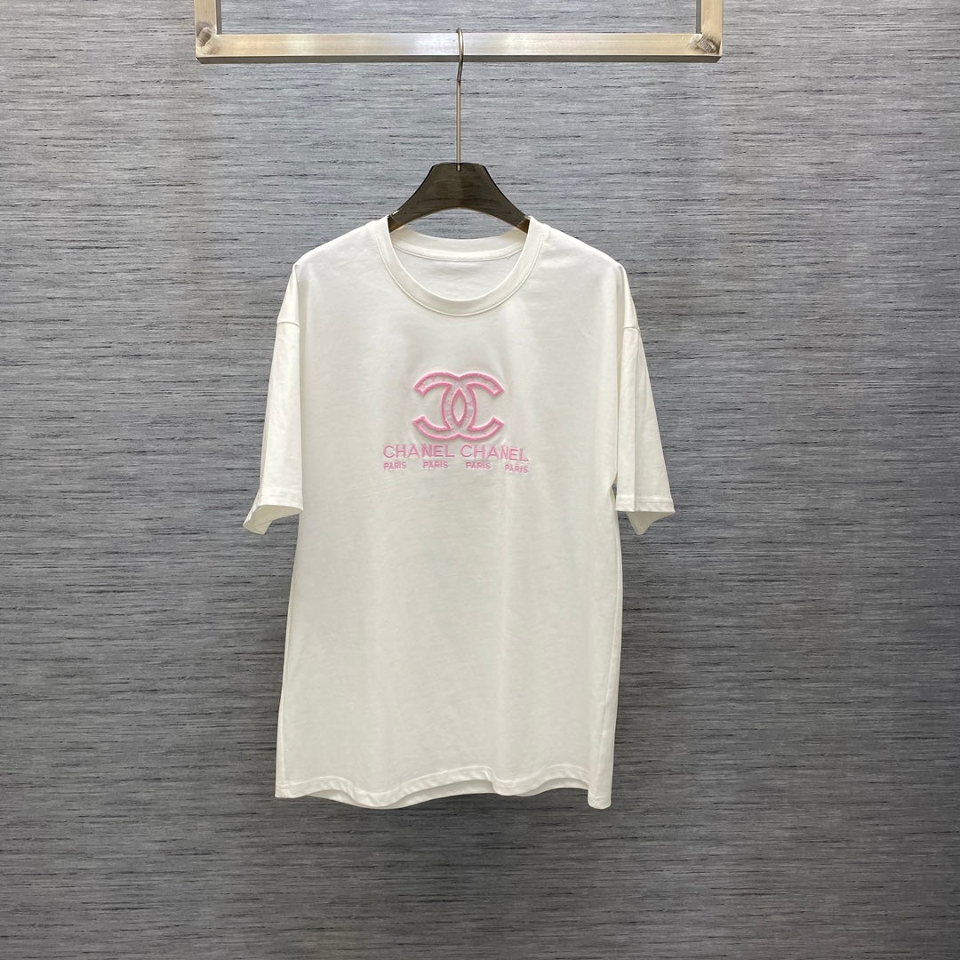 CH* embroidered crew neck T-shirt