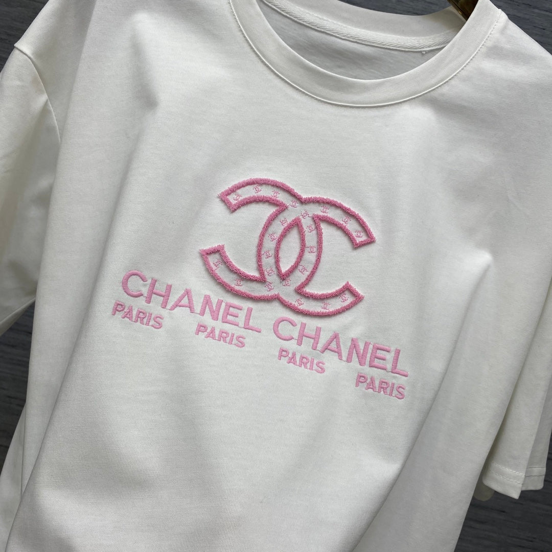 CH* embroidered crew neck T-shirt