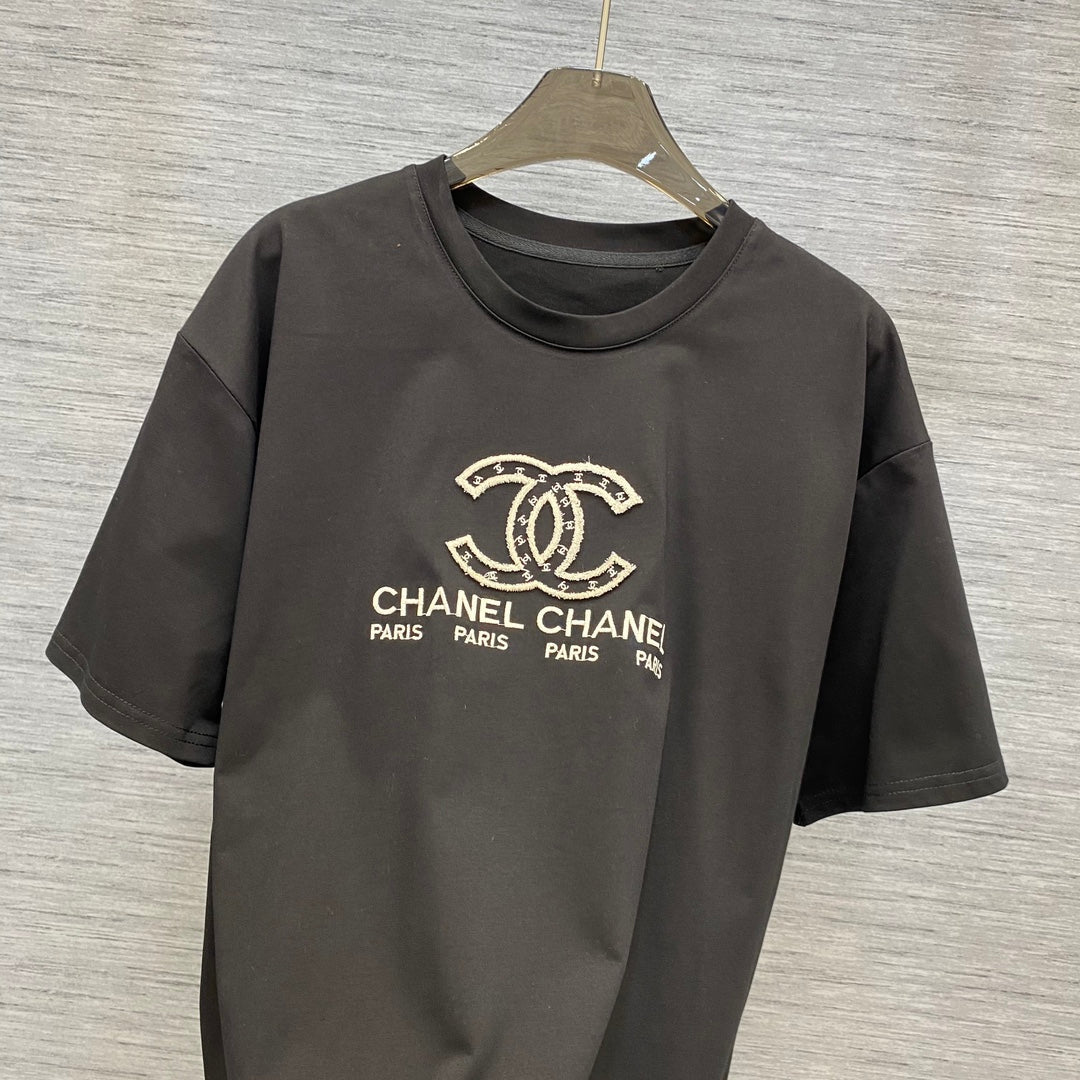 CH* embroidered crew neck T-shirt