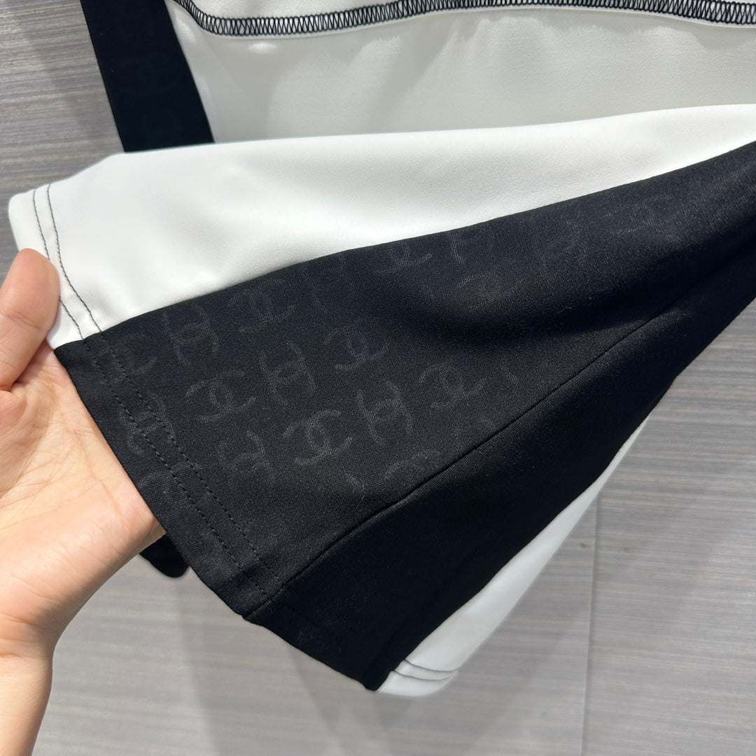 CHA* 23 early spring black and white panda T-shirt