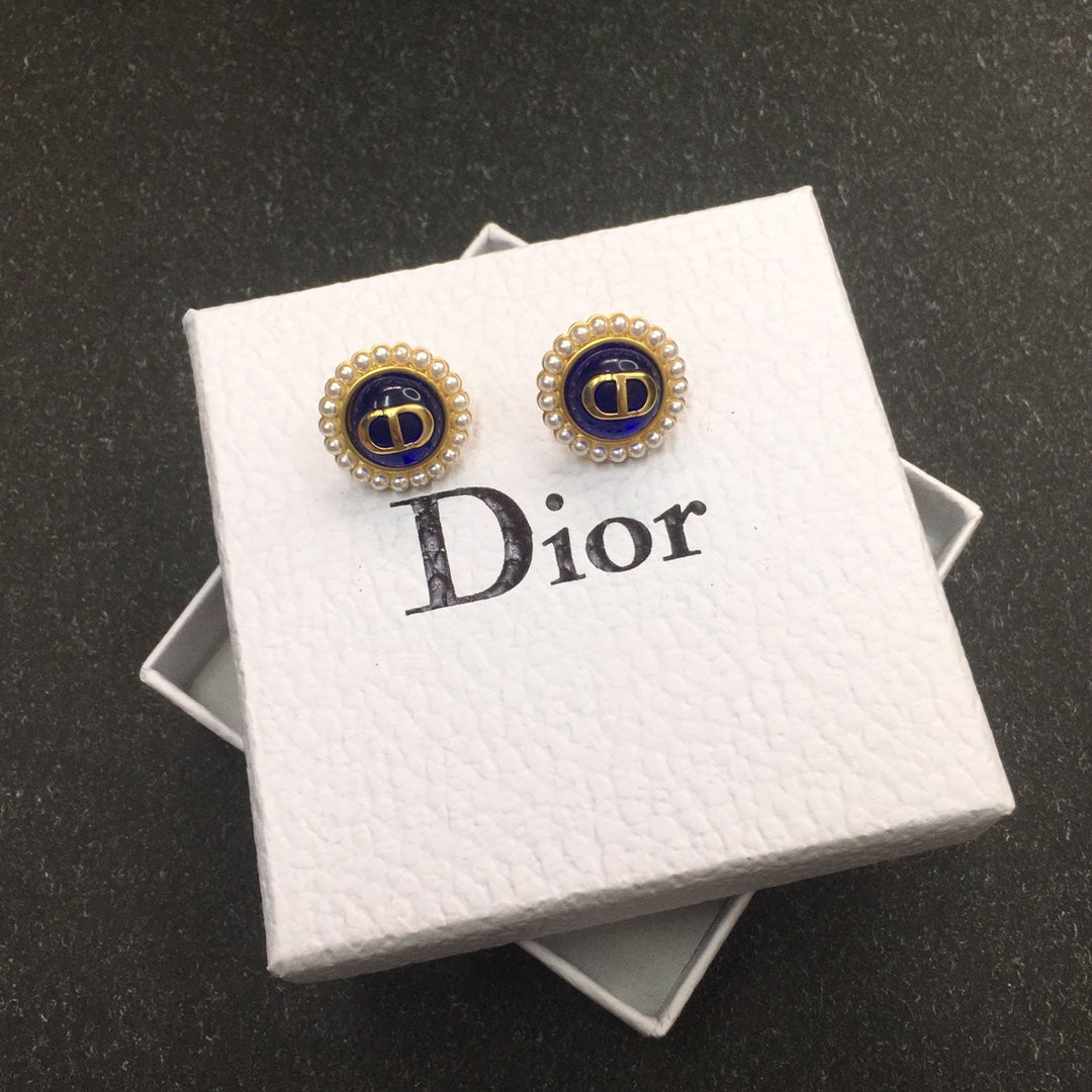 DI* blue resin earrings