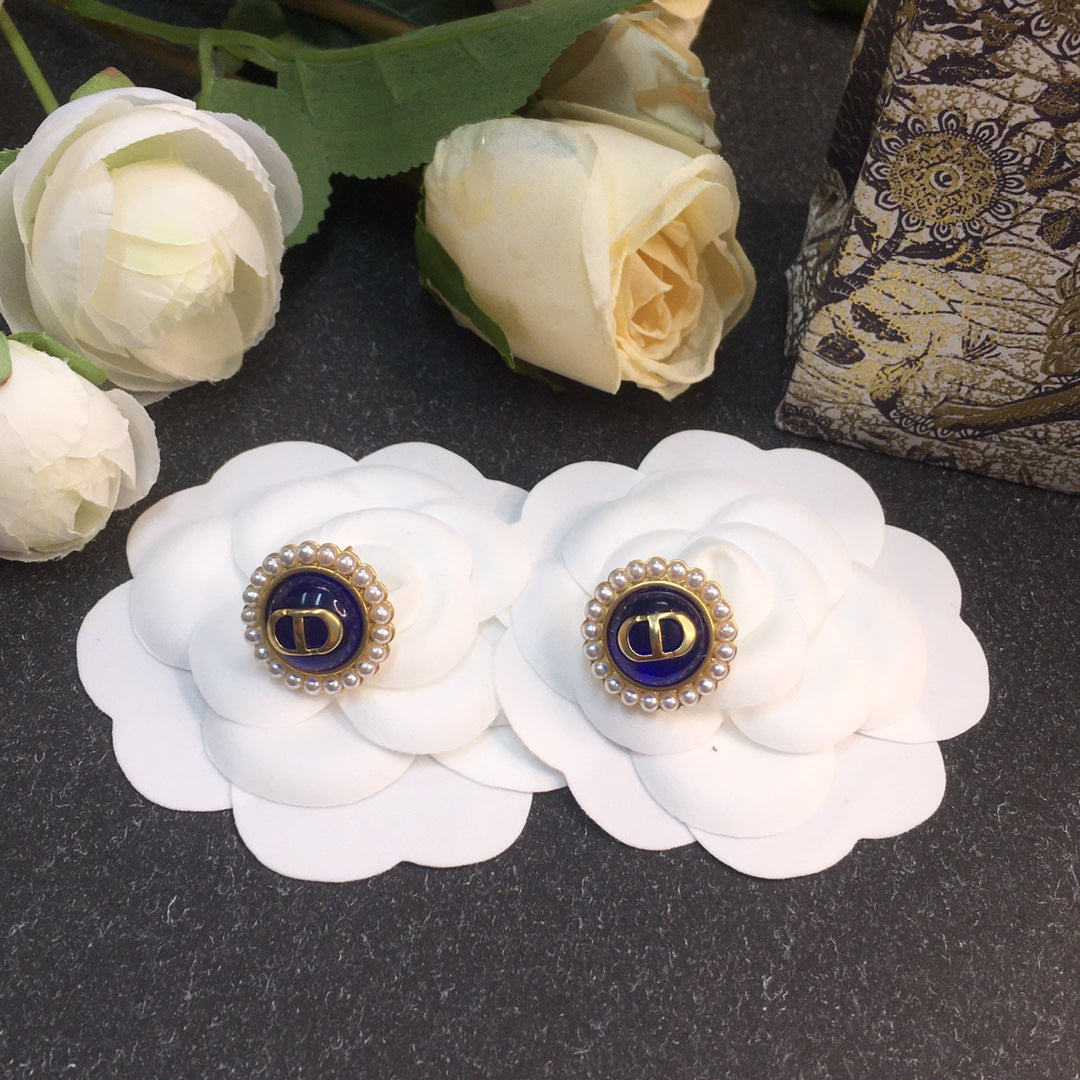 DI* blue resin earrings