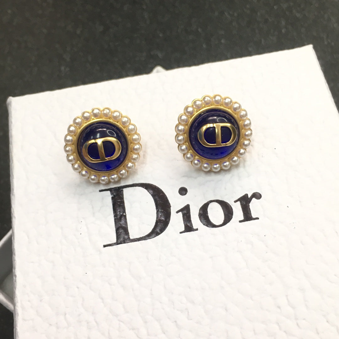 DI* blue resin earrings