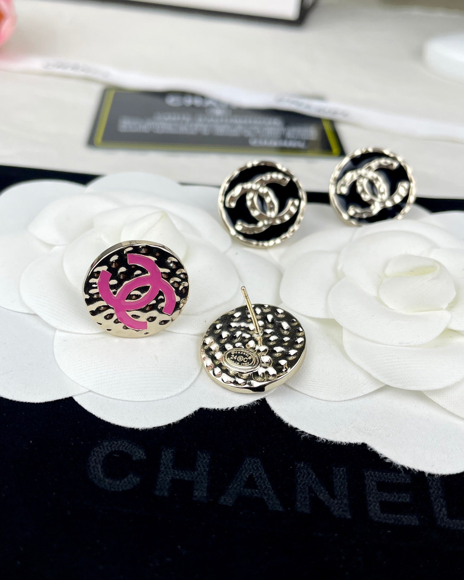 CHA* Pink Lava Stud Earrings
