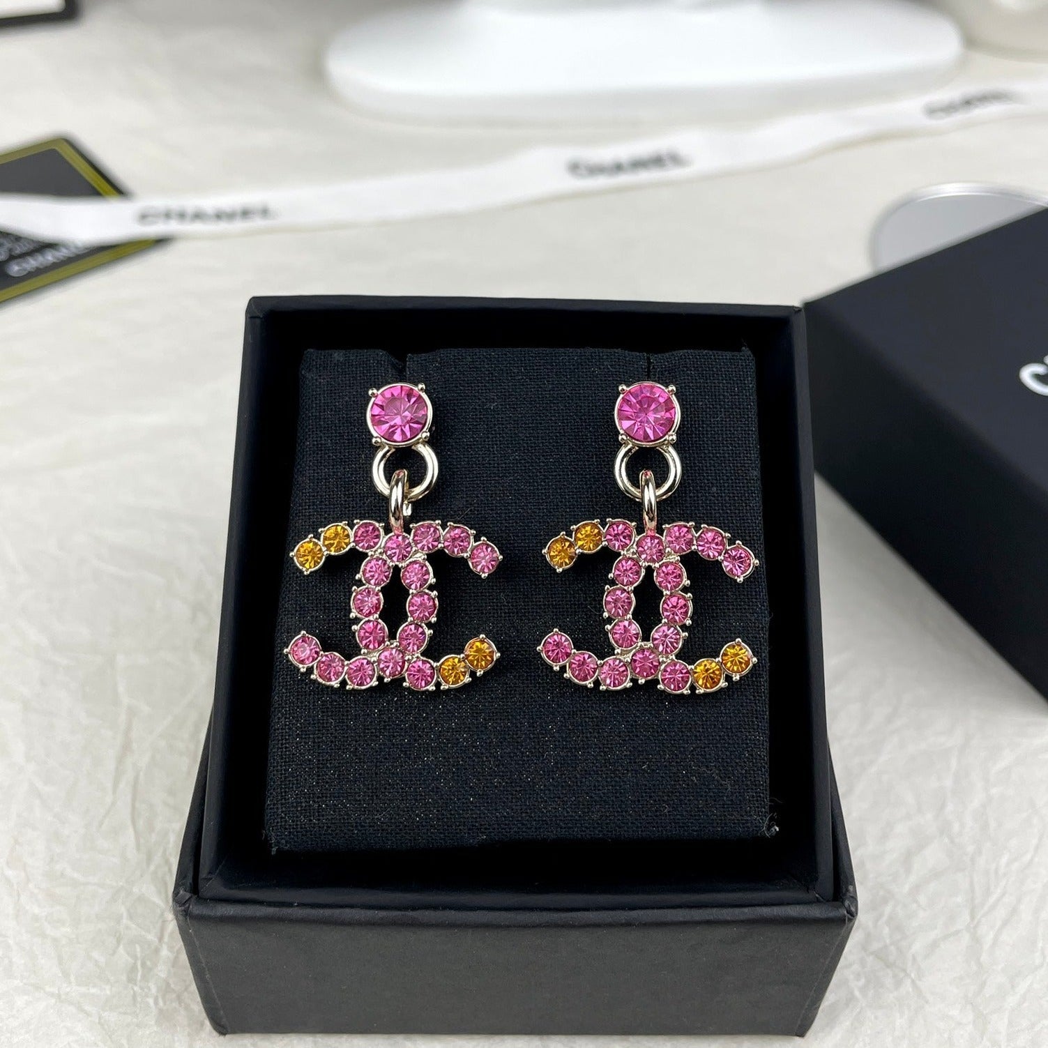 CHA* pink earrings