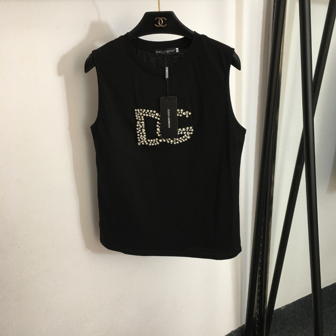 DG* diamond lettered tank top T-shirt