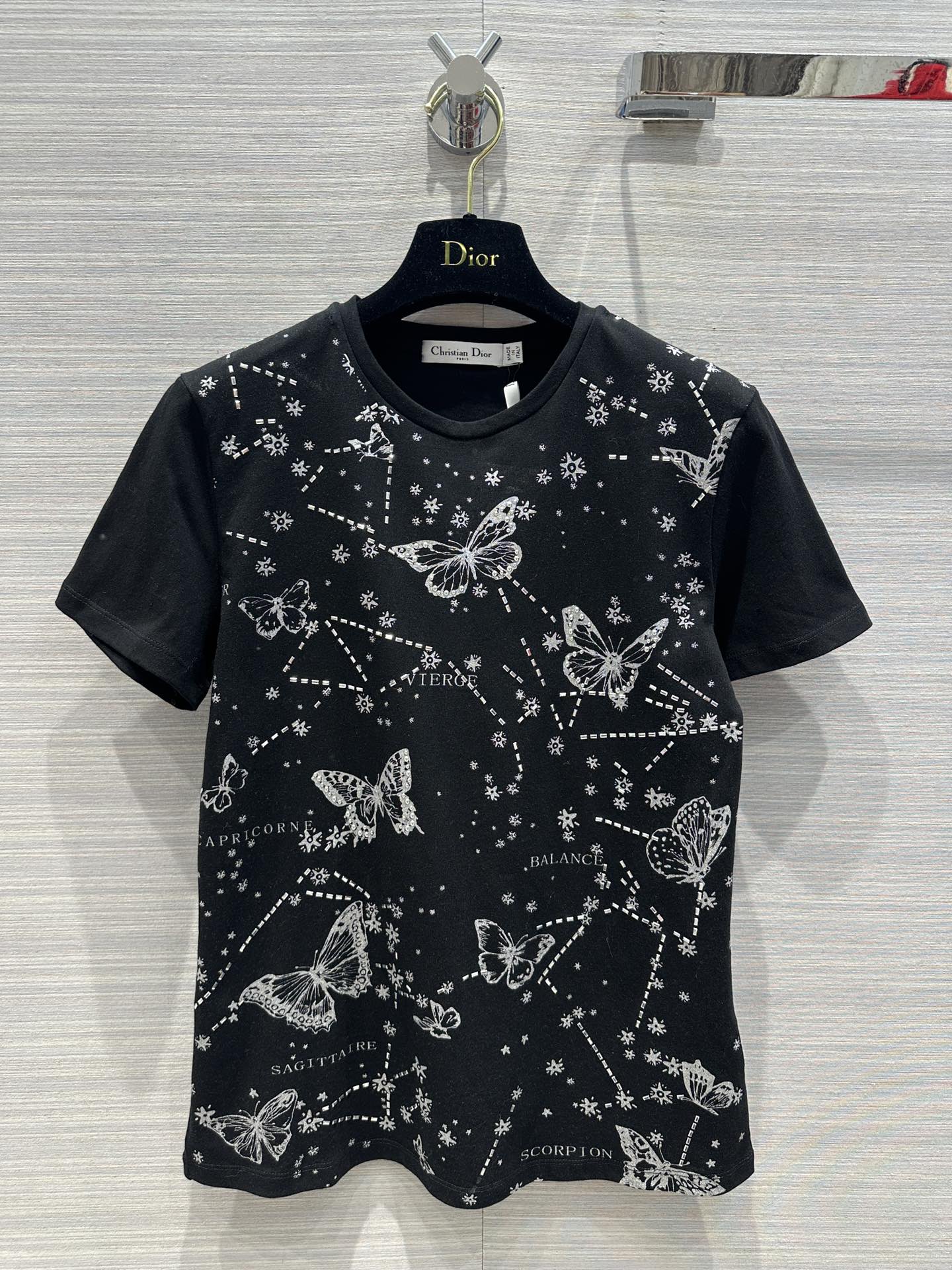 DI*24 early spring hot diamond shiny printed T-shirt