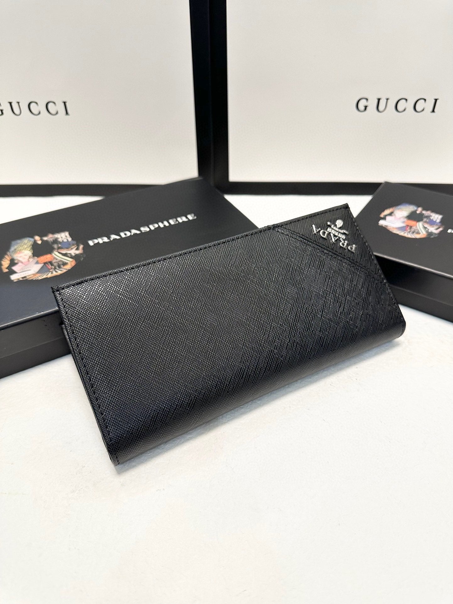 PRA* cross pattern wallet (same style as cabinet)