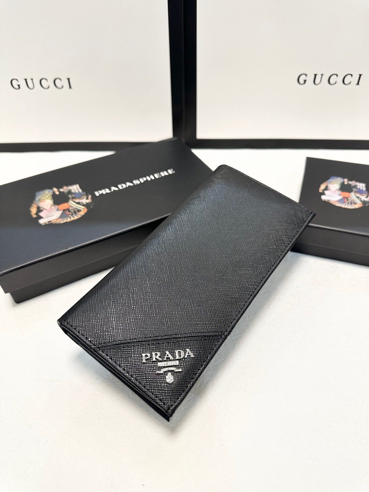 PRA* cross pattern wallet (same style as cabinet)