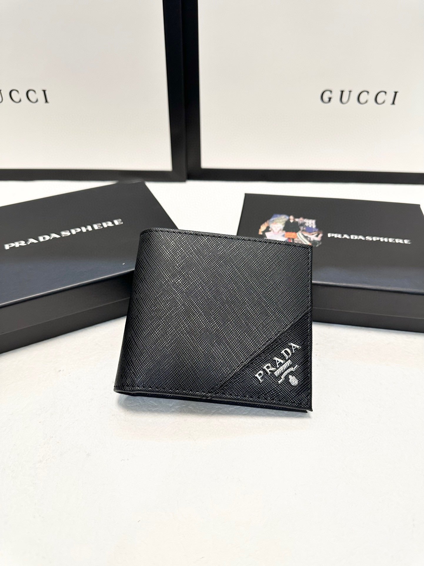 PRA* cross pattern wallet (same style as cabinet)