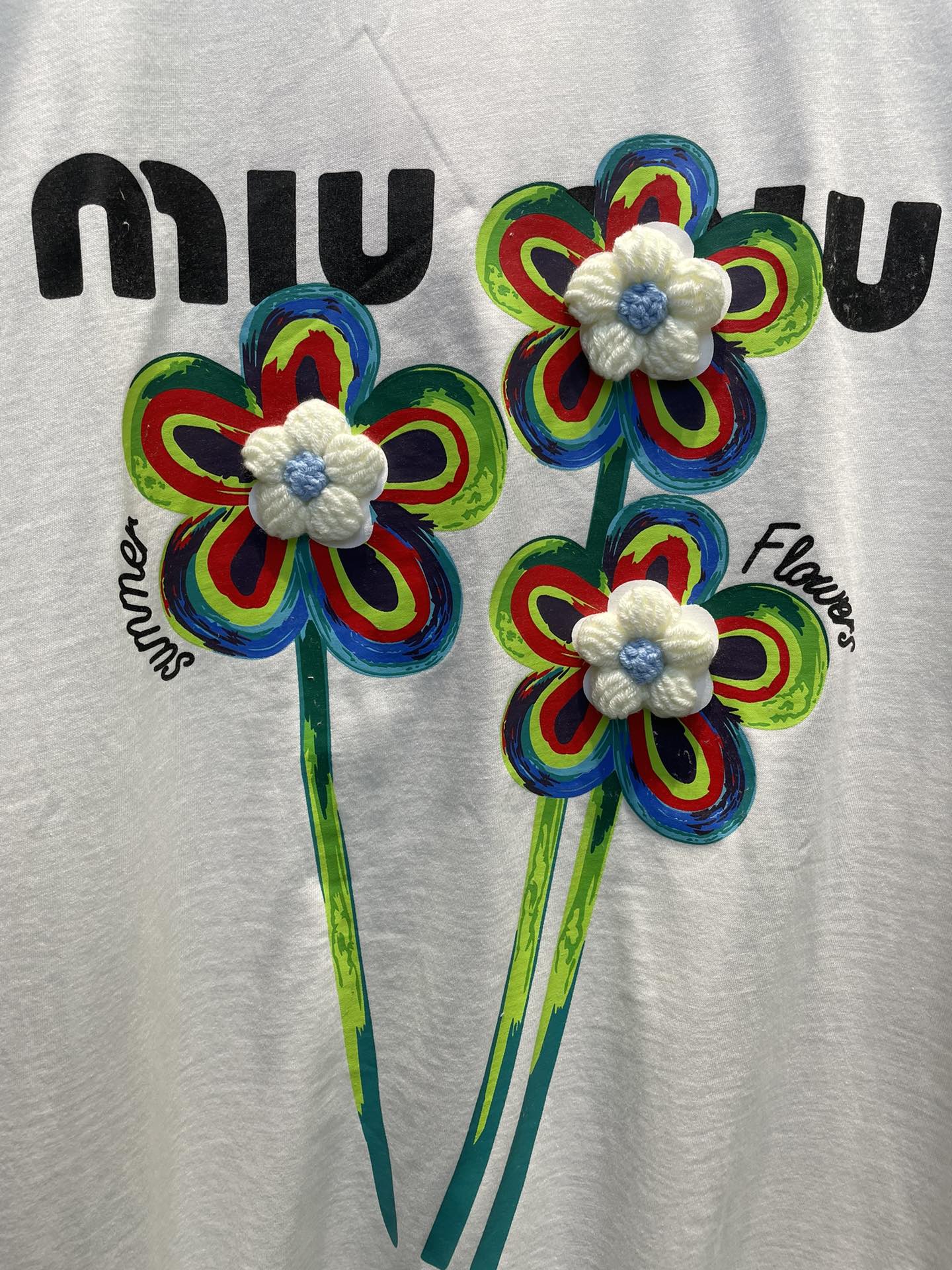 MIU* 24 printed short-sleeved T-shirt