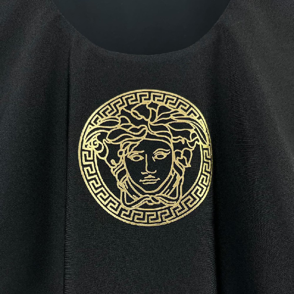 New Graphic Print U-Neck Open Back One Piece Swimsuit