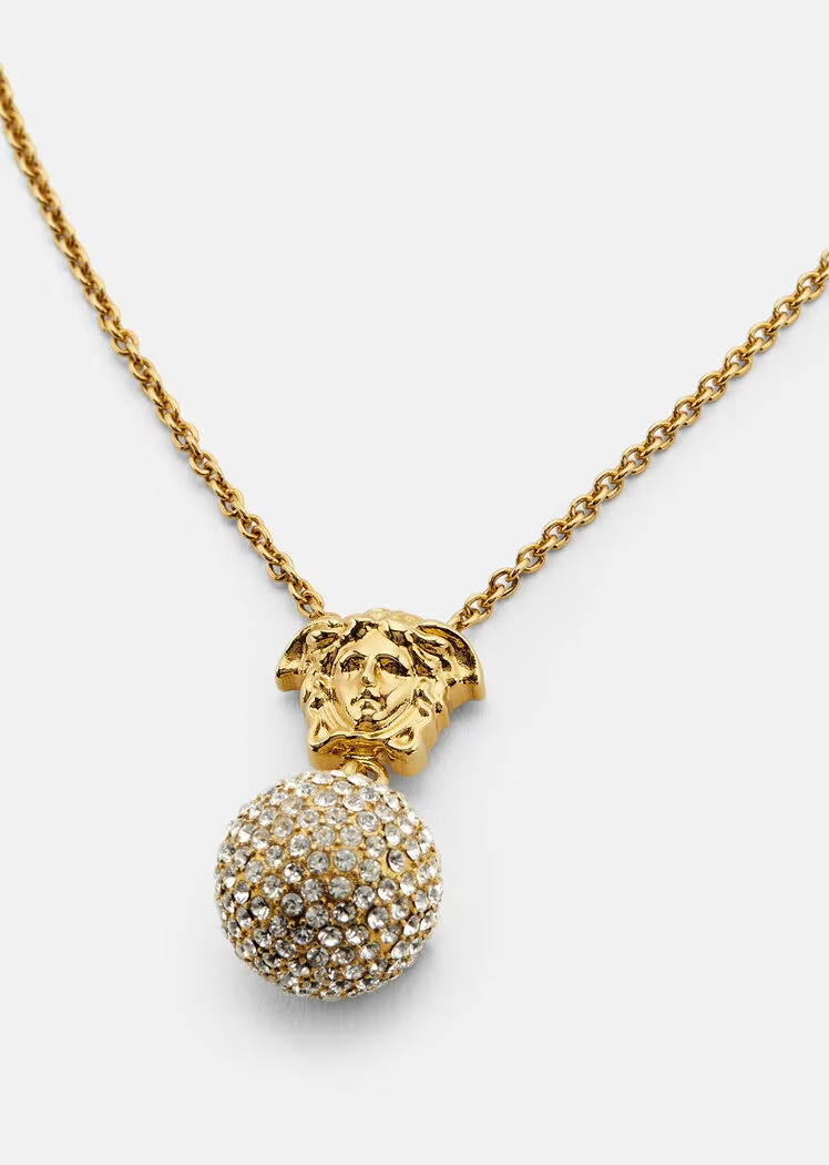 M   CRYSTAL BALL NECKLACE
