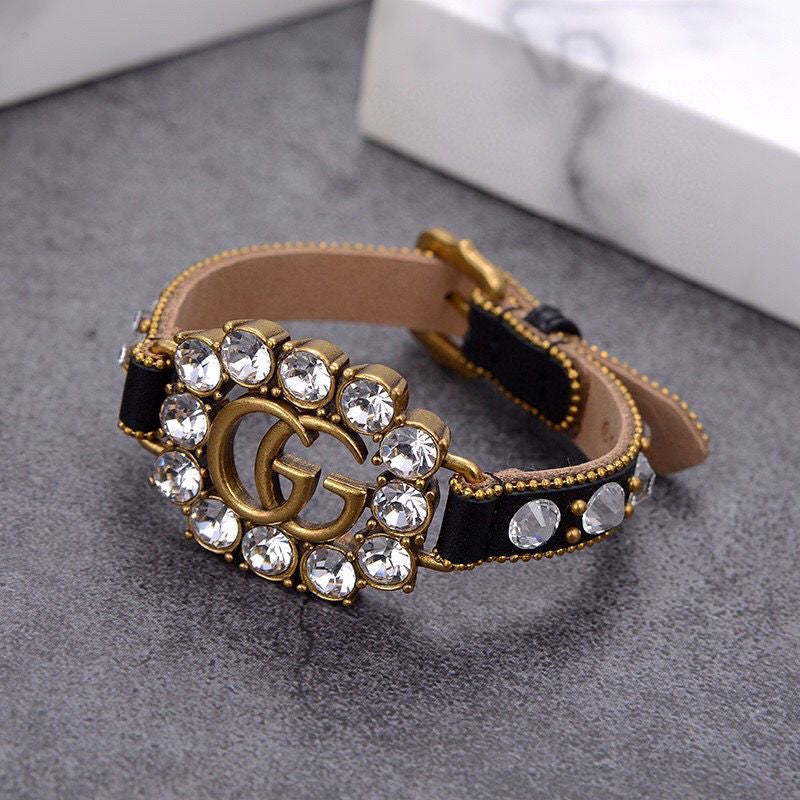 GG Lambskin vintage bracelet colored diamonds