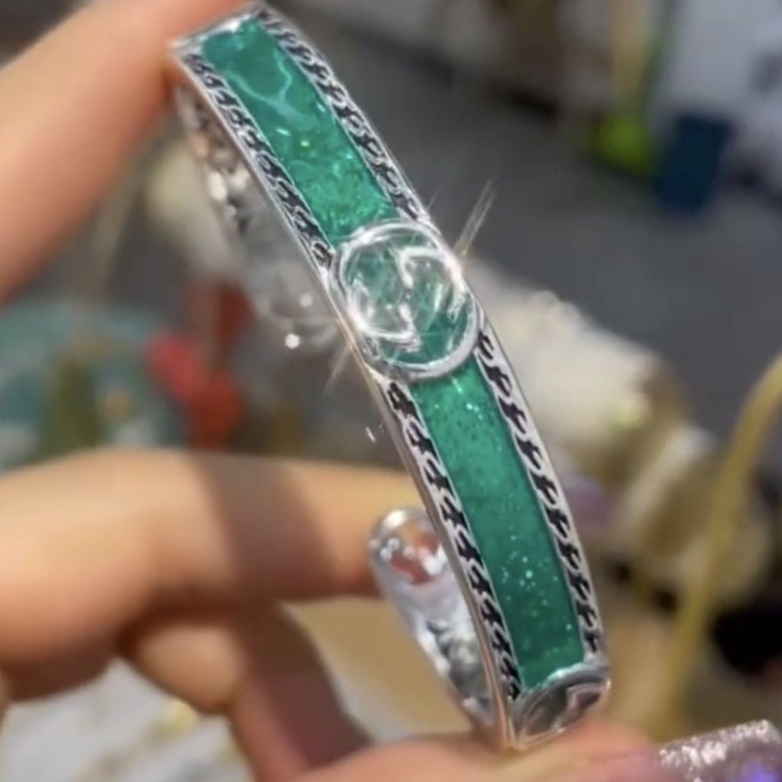 G  Vintage carved open bracelet for men and women