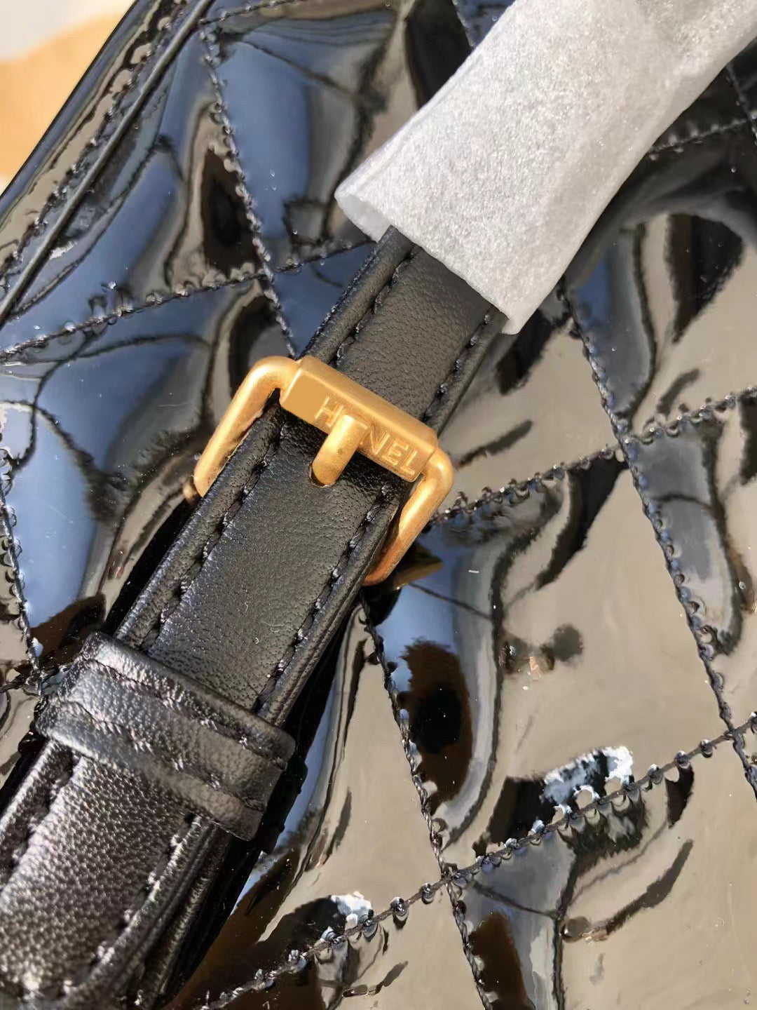 C   Patent Leather Handbag