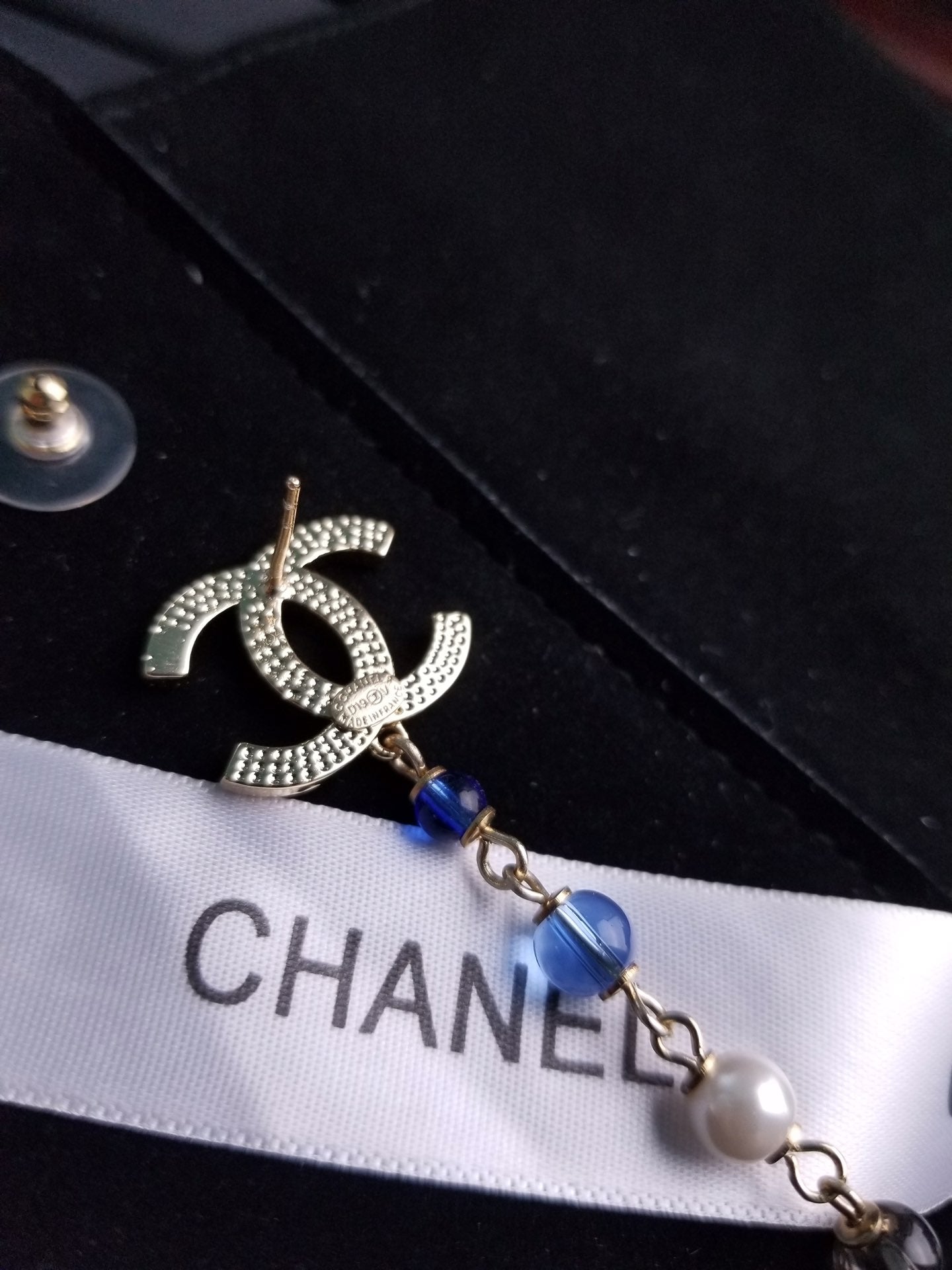 C  new colored diamond asymmetric tassel earrings