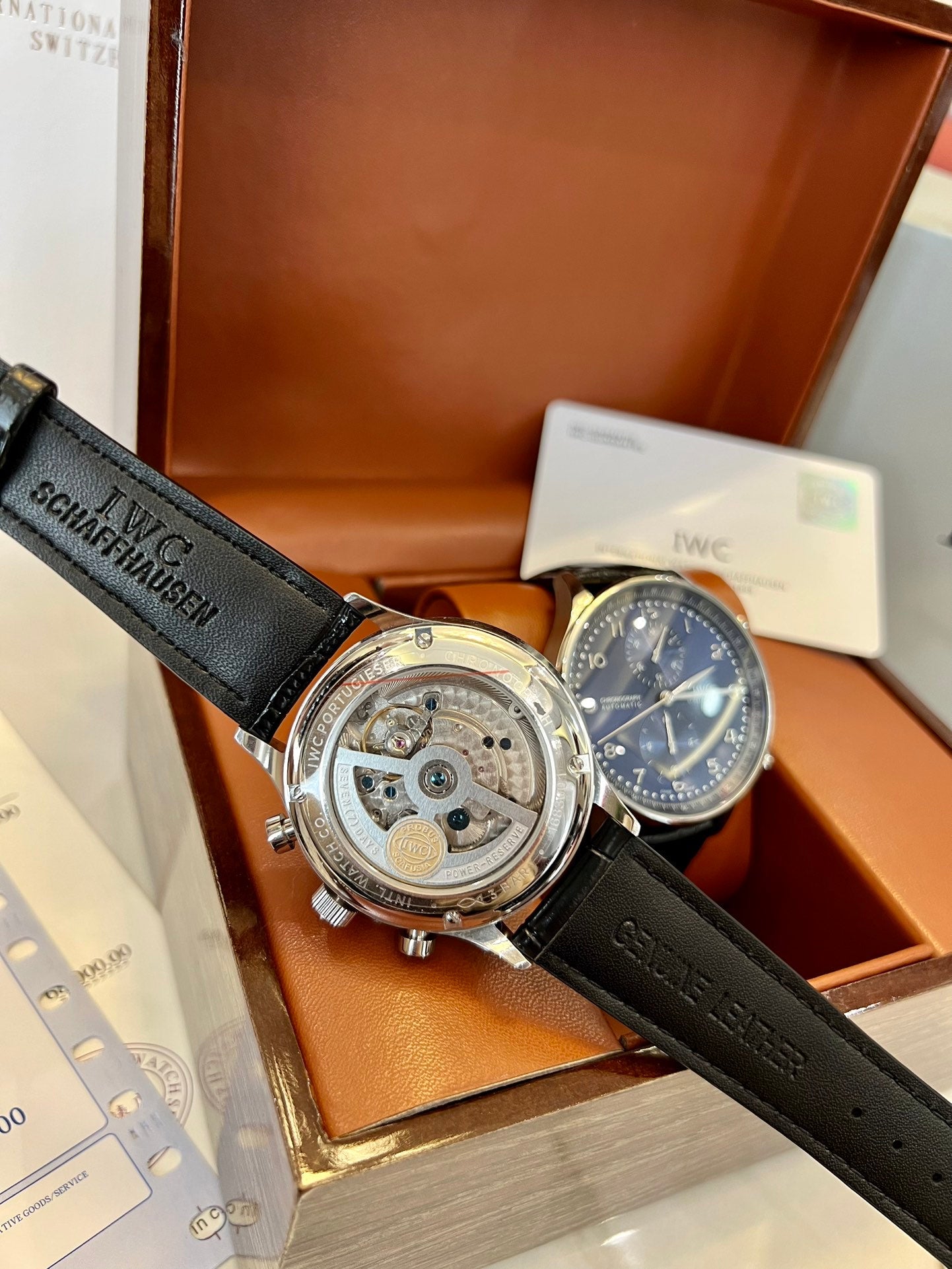 New pilot series IW51584 transparent bottom watch