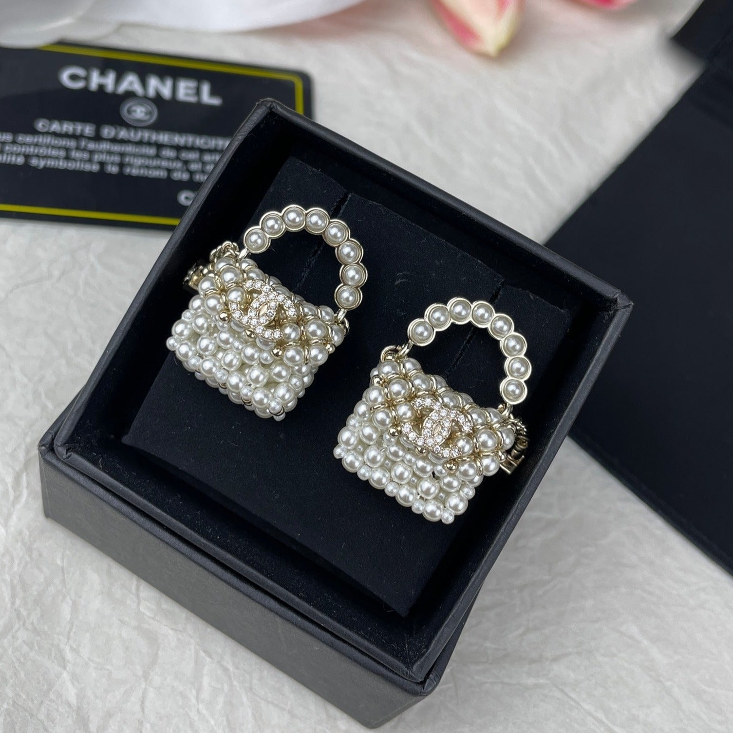 New braided pearl earrings