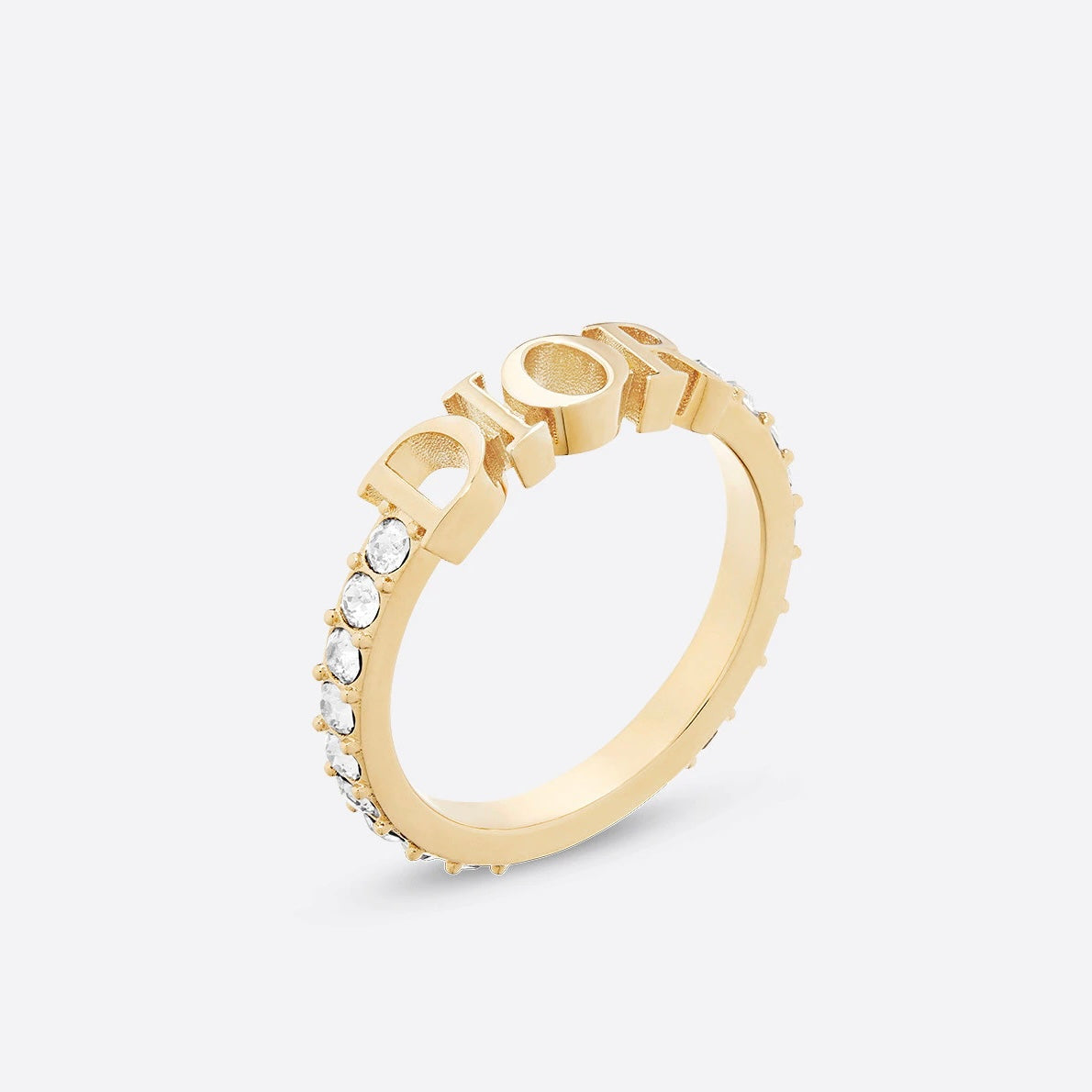 K gold letter diamond ring