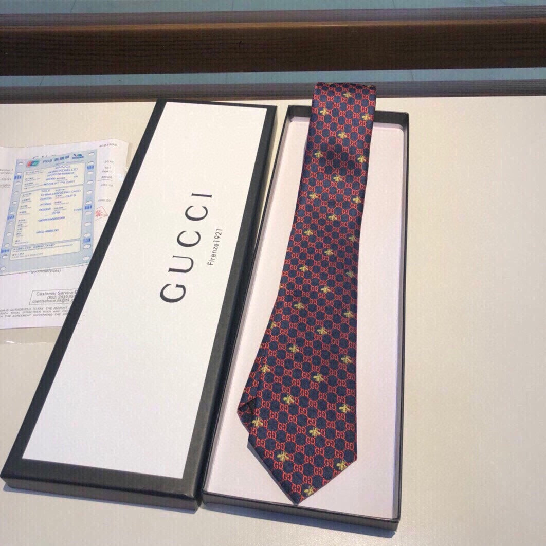 Men's silk tie with all-over interlocking G pattern