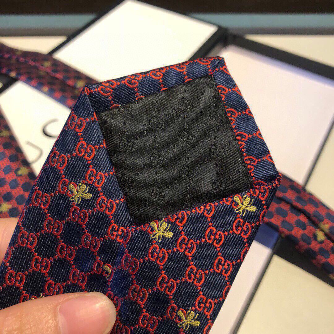 Men's silk tie with all-over interlocking G pattern
