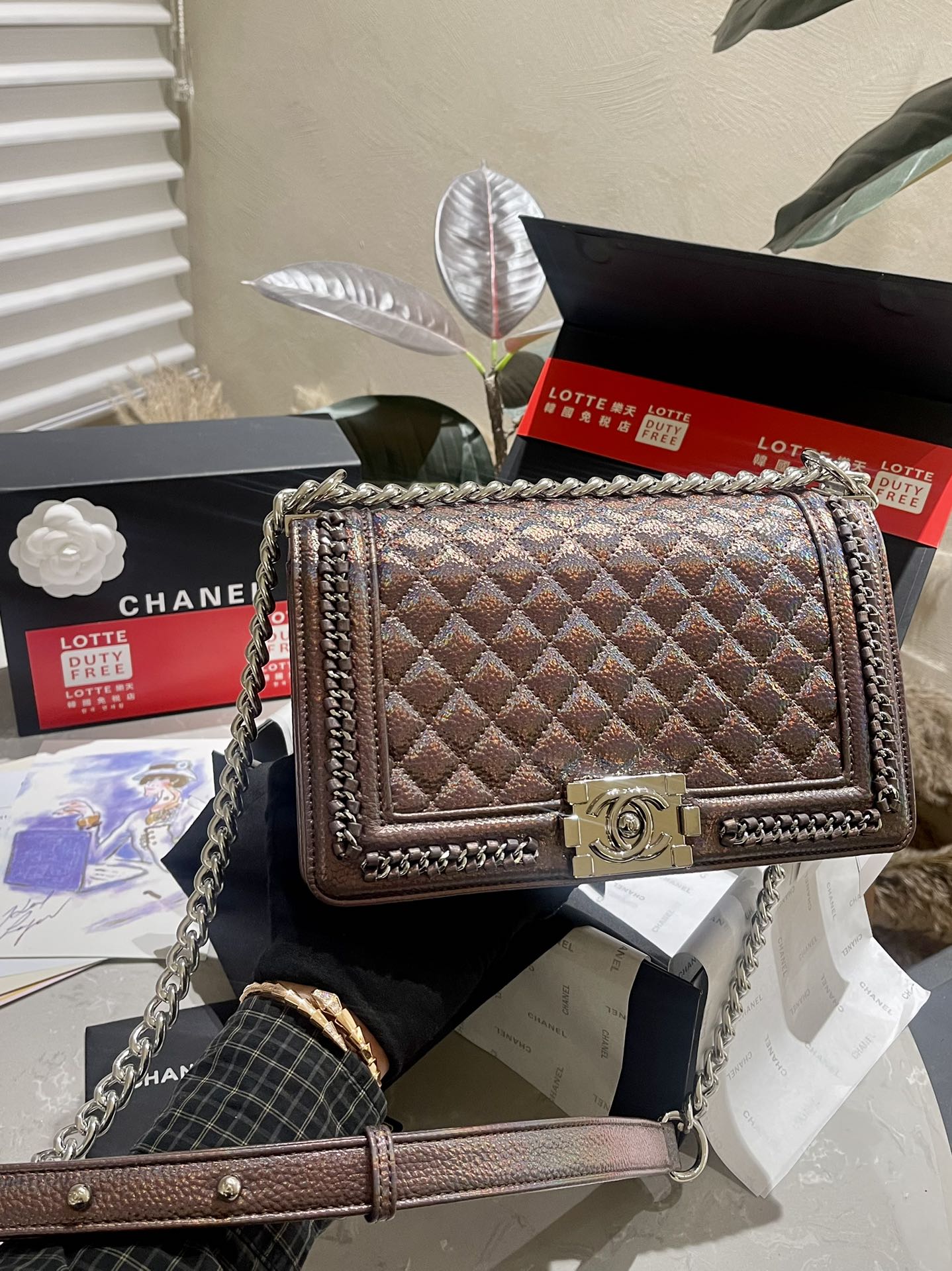 C new colorful woven rhombus hot bag