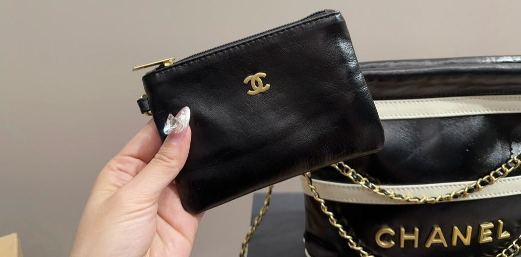 Black and white CH shopping bag